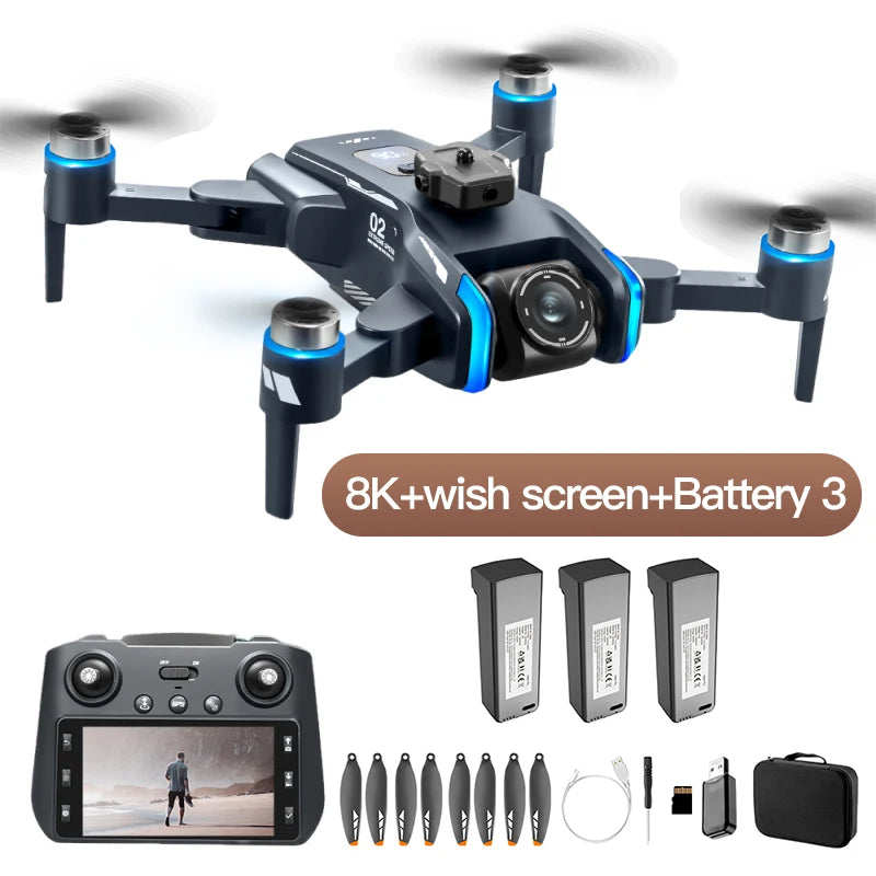 Lenovo  Drone GPS RC 8K Professional HD Aerial Photography Laser obstacle avoidance Aircraft Quadcopter Three-axis gimbal Dron