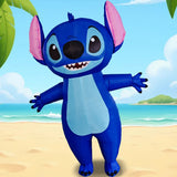 Hot Blue Stitch Inflatable Costume Anime Cartoon Minnie Mickey Outfit Adult Halloween Birthday Party Cosplay Show Inflated Suits