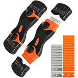 Plastic & Metal Razor Blade Scraper, Window Glass Cleaner, Vinyl Film & Adhesive Remover Tool for Car & Home