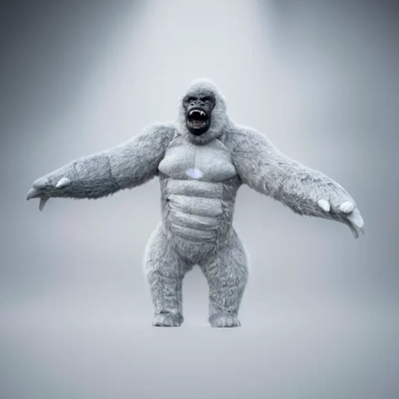 Giant Polar Bear Inflatable Costume Street Funny Polar Bear Mascot Costume Party Cosplay Plush Doll Inflatable Mascot Costume