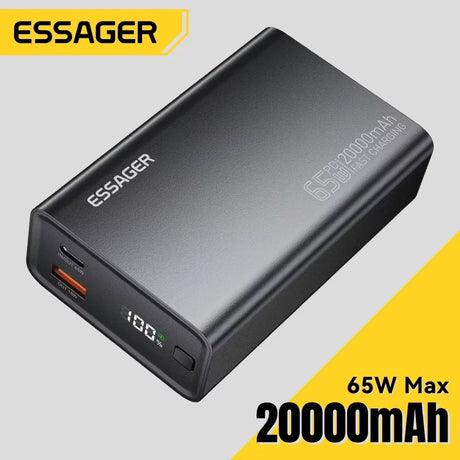 Essager 20000mAh portable power bank 65W fast charging