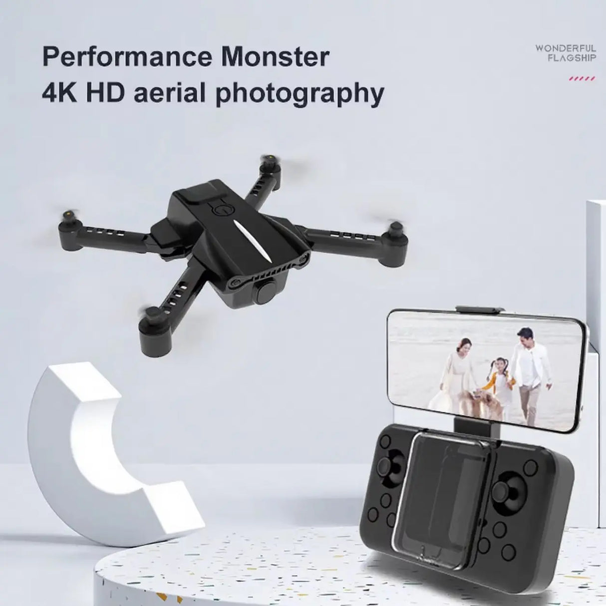 Black K11 Mini Finger Drone Pocket 4k Movie Lens RTF Foldable Brushless Quadcopter Wide Angle Anti Shake Camera Beauty Effect