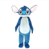 Cosplay Blue Lilo & Stitch Mascot Costume Disney Anime Cartoon Doll Suits Mouse Mickey Minnie Role Play Fancy Dress Carnival Par