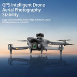 AE51 Foldable GPS Drone 4.5 Inch Large Screen Controller 4K HD Camera Optical Flow Stable Hover WiFi FPV RC Quadcopter for Gift