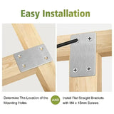 10Pcs Stainless Steel Angle Code Fixing Bracket Iron Plate for Furniture Quick Links