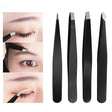 Hair Removal Tweezers Stainless Steel Eyebrow Tweezers Pink Slanted Bl UK