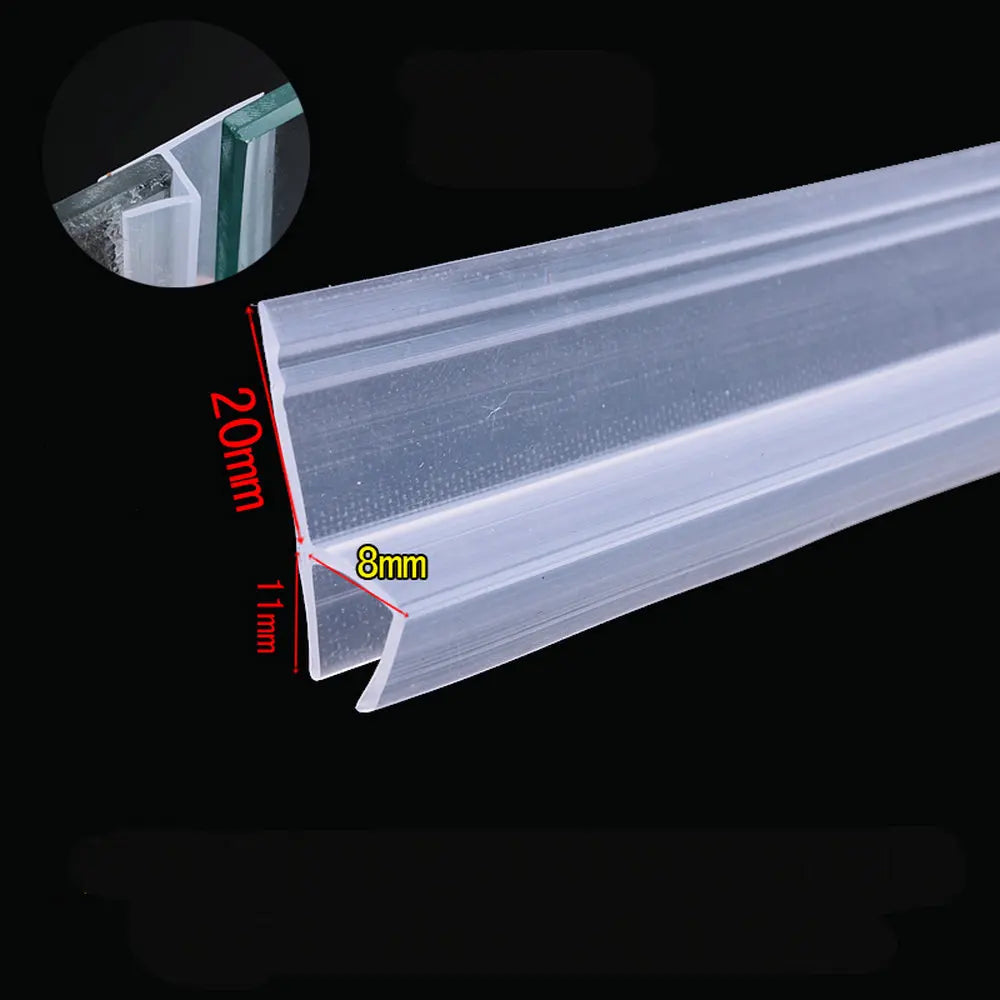 6 8 10 12mm Glass Seals Frameless Shower Bathroom Door Window Balcony Screen Sealing Strip Weatherstrip Draft Stopper Big h