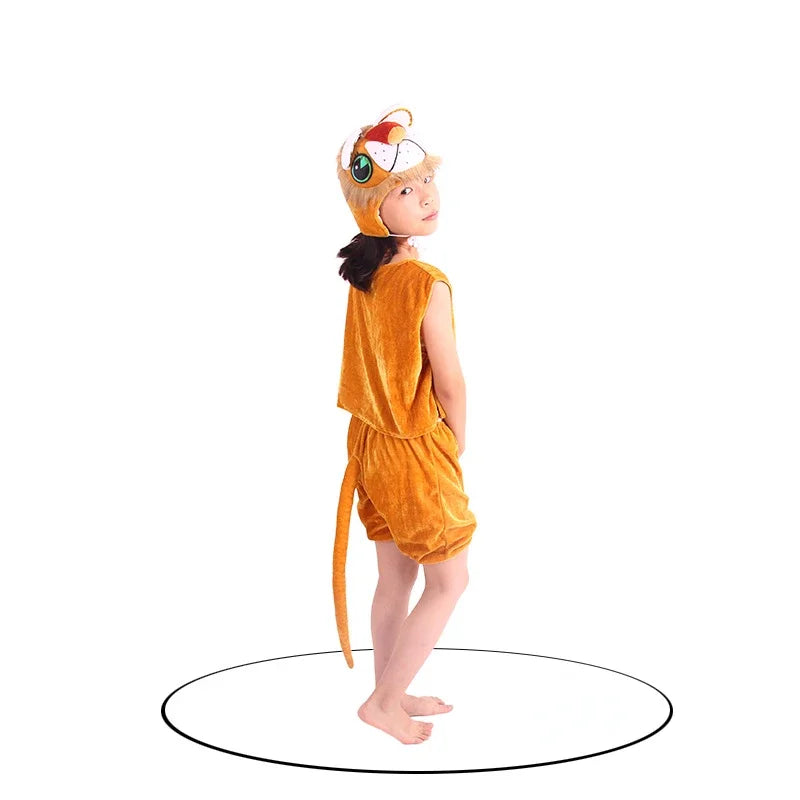 Boy Girls Children Animal Costume Cosplay Performance Props Clothing Grasshopper Mantis Bear Kangaroo Panda Squirrel Elephant