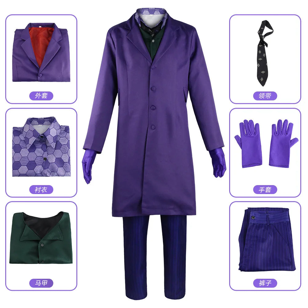 Role Playing Costumes Include Dark Knight, Batman, and Double Delusion. Multiple Costumes Are Available, Including Joker Costume