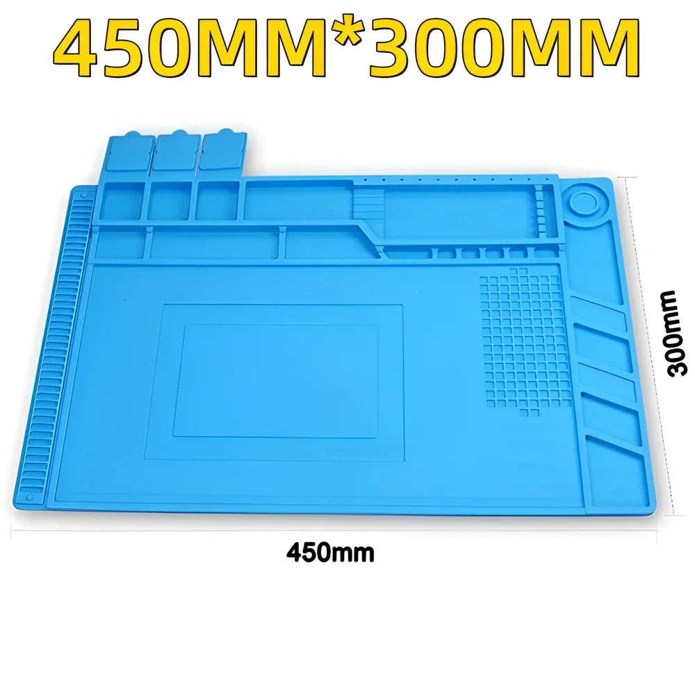 Repair Pad Insulation Heat-Resistant Soldering Station Silicon Soldering Mat Work Pad Desk Platform for BGA Soldering Station