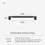 Nurlin New Solid Brass Knurling Brushed Cross Brass Cabinet Long Appliance Pull Bar Furniture Refrigerator Door Kitchen handle