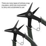 Multifunctional Snap Ring Pliers 2 in 1 For Internal External Card Retaining Pincer Hand Tool