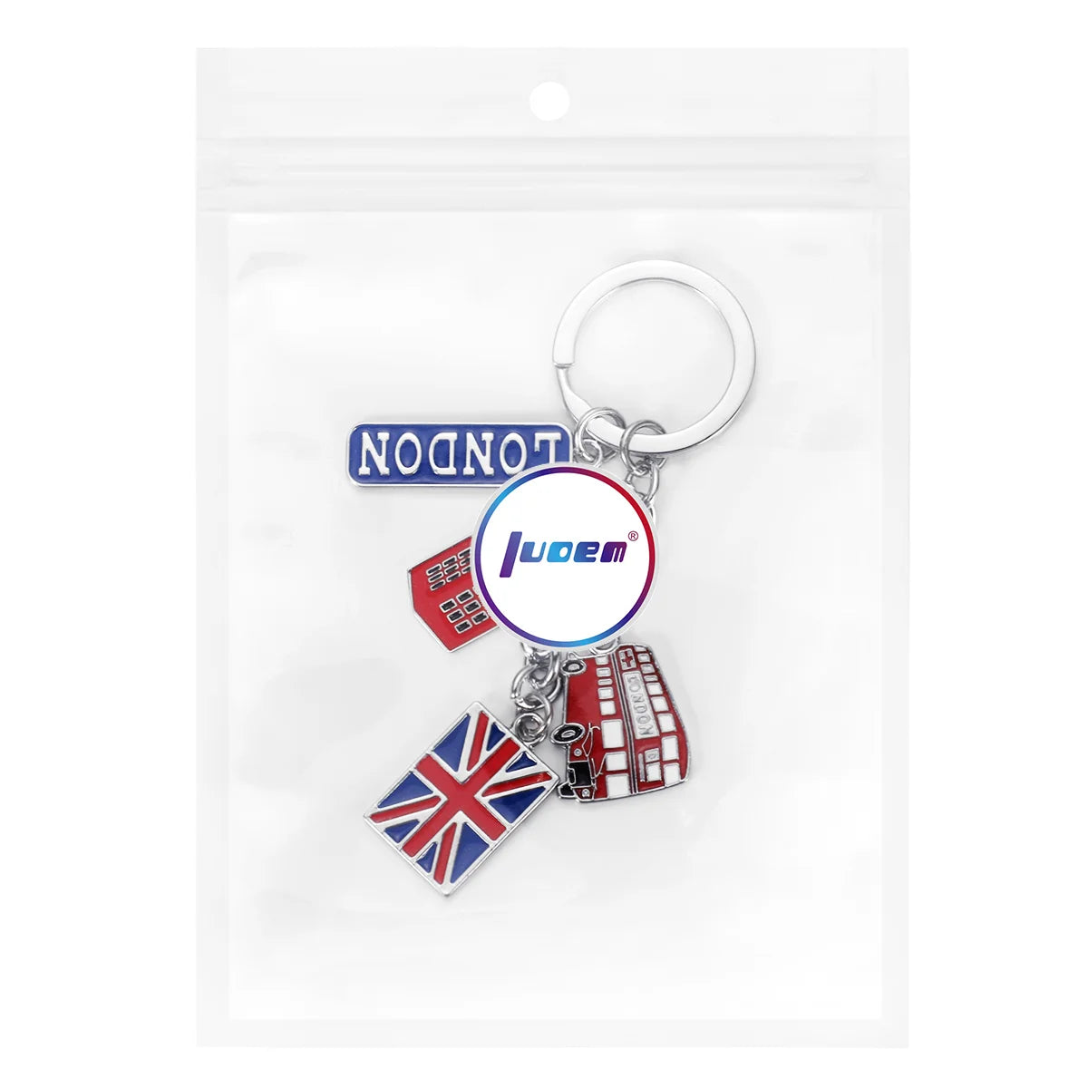 British Union Flag Keychain London Bus Souvenirs Uk Flag Travel Phone Box Metal Key Rings Promotional Gift For