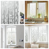 Window Privacy Film Frosted Glass Window Film Static Cling UV Blocking Removable Window Clings Opaque Window Stickers for Home