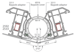 Variable Angle Bay Pole Set (Deceuninck 2500)