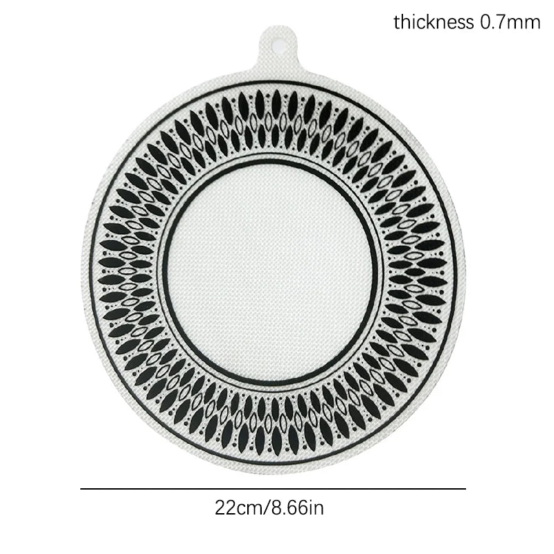 {Summer2} 22/24cm Heat-resistant Silicone Induction Protect Mat Cooktop Anti-Scratch Pad For Induction Stove Air Fryer Liners