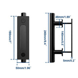 Barn Door Handle Black Circular Double Sided American Wooden Door Indoor Sliding Door Mobile Door Handle All Black Reinforced