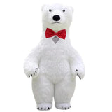 Giant Plush Polar Bear Inflatable Costume Street Funny Teddy Bear Mascot Costume Birthday Party Cosplay Suits Funny Props