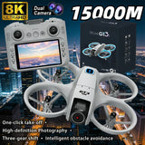 NEW GT3 GPS Drone with 8K HD Dual Cameras 180° FPV 5G WIFI Brushless Motors Intelligence Obstacle Avoidance Foldable Quadcopters