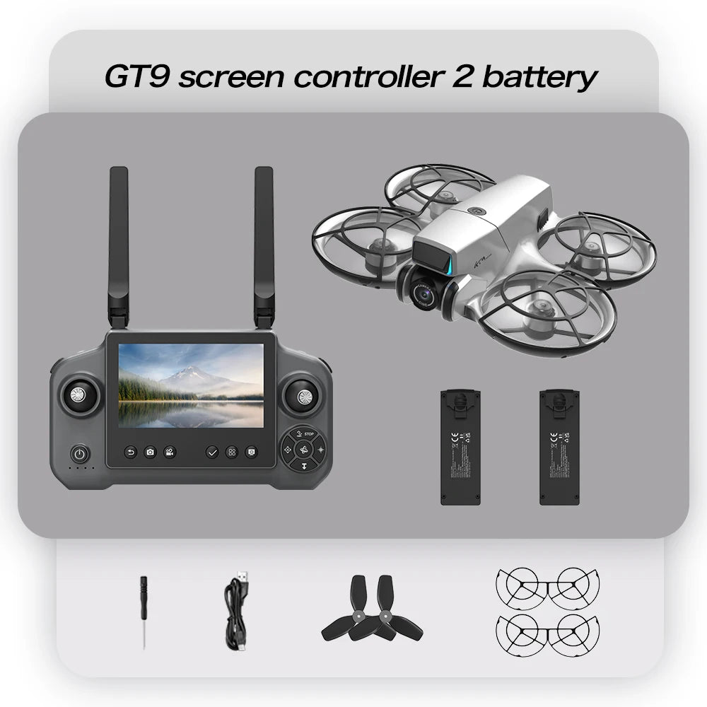 Lenovo GT9 GPS 8K Beginners Drone with 4.3"Screen 4K Control Remote Electric Lens HD Dual Camera Optical Flow positioning Hover
