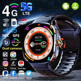 New Large Screen Smartwatch 4G/5G Android 10.0 AMOLED 2.4 inch 900W Pull-out Swivel Camera WIFI GPS Smart watch 16GB+256GB RAM