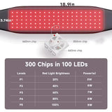 Red ＆Infrared LED Light Therapy Belt 850nm 660nm Back Pain Relief Wrap Burn Fat Wrap Slimming Machine Waist Heat Pad Full Body