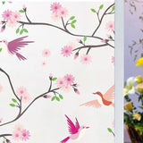 2/3m Flower Window Film Vinyl Opaque Glass Film Privacy Protection Glass 3D Stickers Stained Window Glass Films Home Decoration