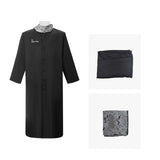 Men Cosplay Costume Movie Black Robe With Scarf Women Dress Horror Movie Down Shirt Gown Halloween Uniform