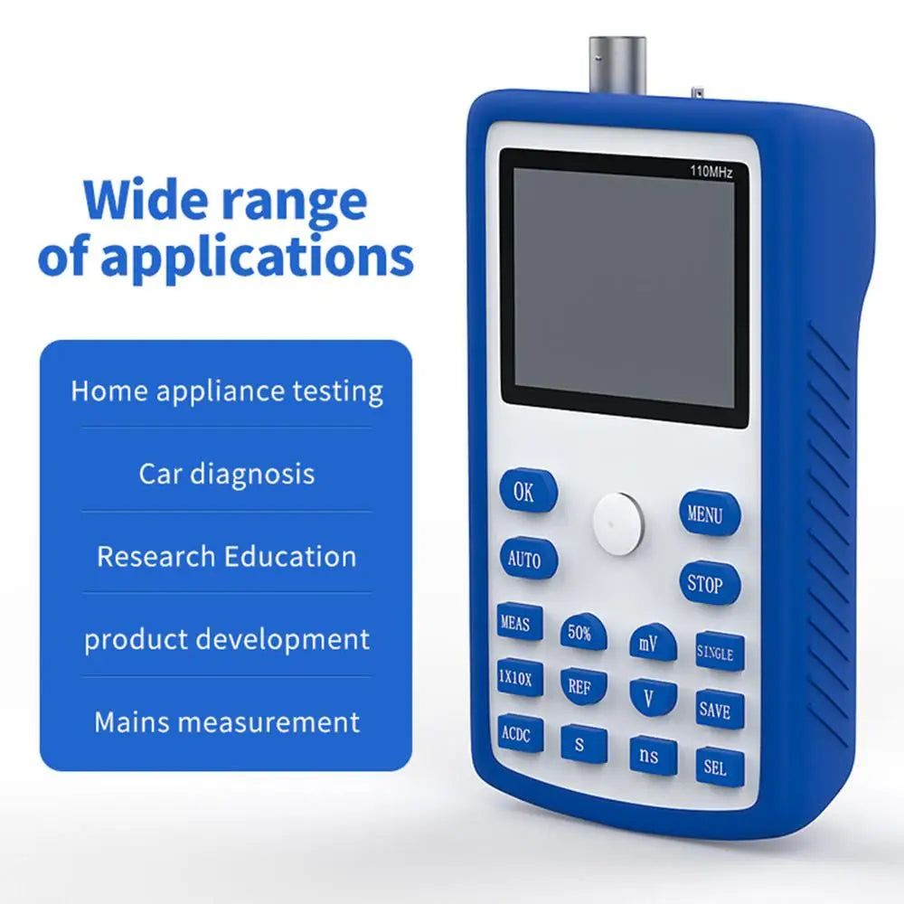 FNIRSI 1C15 Professional Digital Oscilloscope 110MHz Analog Bandwidth 500MS/s Sampling Rate Supports 1Khz Square Wave 400V