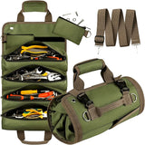 Tool Kit Storage Bag, Heavy-duty Tool Storage Bag, Portable Tool Storage Box with 2 Detachable Zipper Pockets