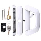 Balcony Glass Door Handle Lock Single Side with for Key Zinc Alloy Sliding Door Handle Reversible Mortise-Style Locks