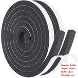 2M/Roll Foam Door Window Sealing Strip Weather Stripping Self-Adhesive Soundproof Windproof Dustproof Draught Excluder