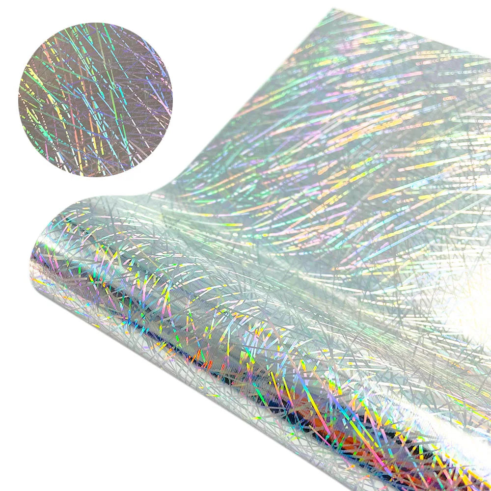 20x50cm Glitter/Laser Metallic/Holographic Rainbow/Sequins/Stripe Heat Transfer Vinyl Film Iron on T-shirts Hat Decor For cut