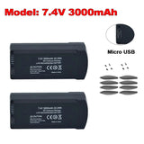 2Pcs V168 Pro Max original 7.4V 3000mAh Lipo Battery suitable for V168 V198 GPS 8K 3.7V 2000mAh drone charging backup battery