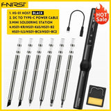 FNIRSI HS-01 Adjustable Temperature Soldering Iron DC 24V 80-420℃ Welding Solder Rework Station PD 65W Portable Repair Tool