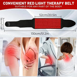 850nm 660nm Red＆Infrared LED Light Therapy Belt Pulsed Light Back Wrap Burn Fat Wrap Slimming Device Pain Relief Waist Heat Pad