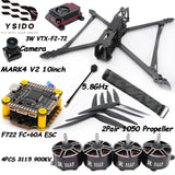 Mark4 V2 10inch 427mm Frame F722 Flight Control 60A ESC 3115 900KV Motor 1050 Propeller Camera VTX Receiver Antenna for FPV Done