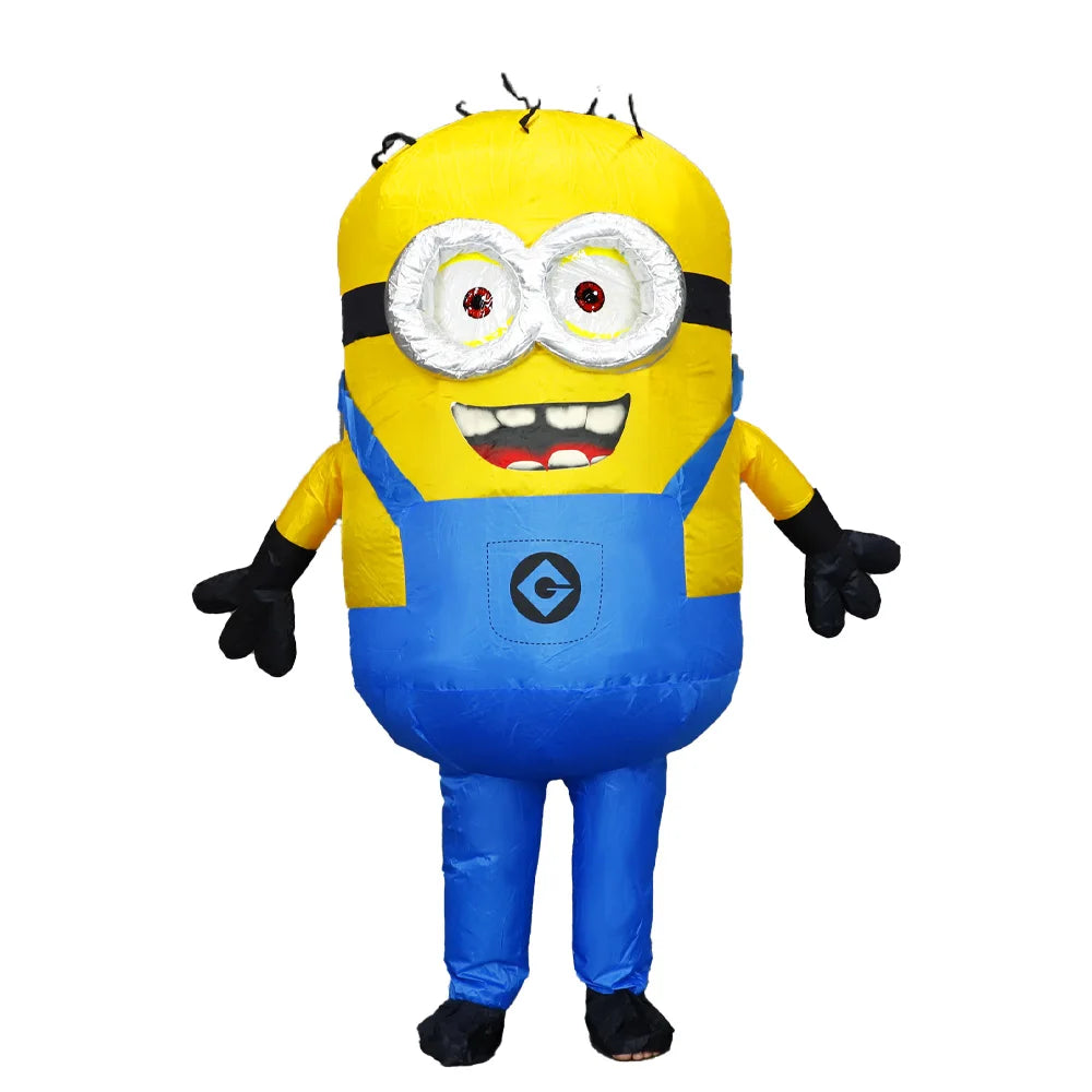 Cartoon Inflatable Overalls Robot Costume Mascot Parade Adult Character Cosplay Birthday Halloween Party Event Set