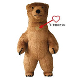 Giant Plush Polar Bear Inflatable Costume Street Funny Teddy Bear Mascot Costume Birthday Party Cosplay Suits Funny Props