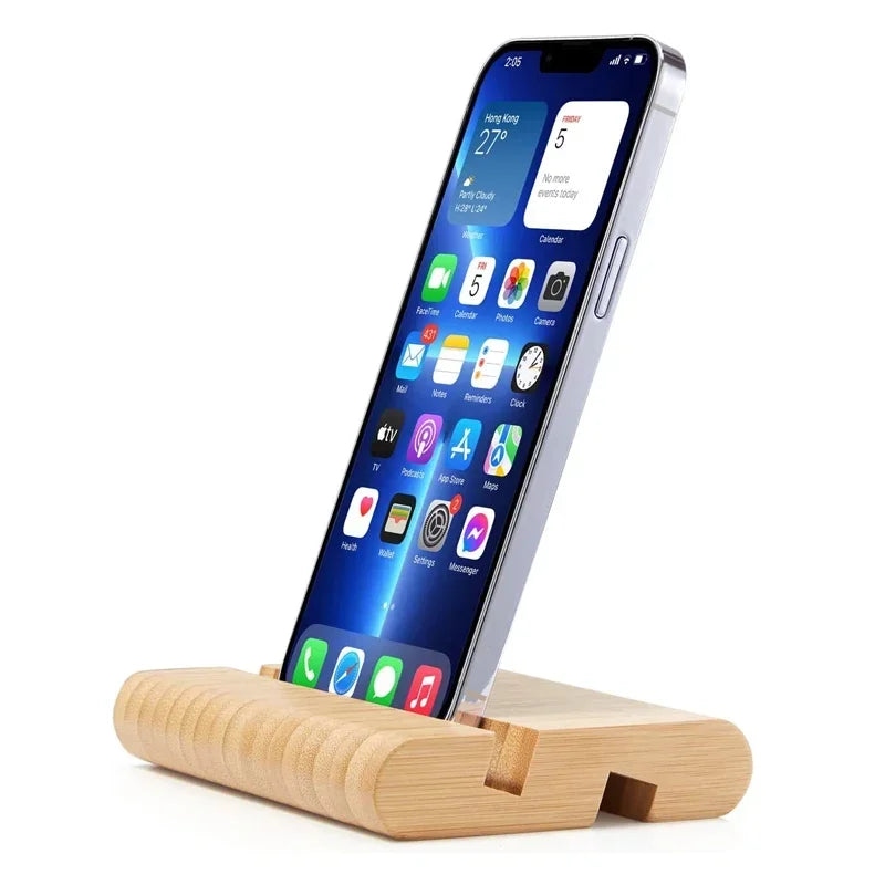 Cell Phone Stand Wooden Tablet Stand for Desktop Holder Desk Tablet Holder Mobile Stand for iPhone iPad Tablets and All Phones