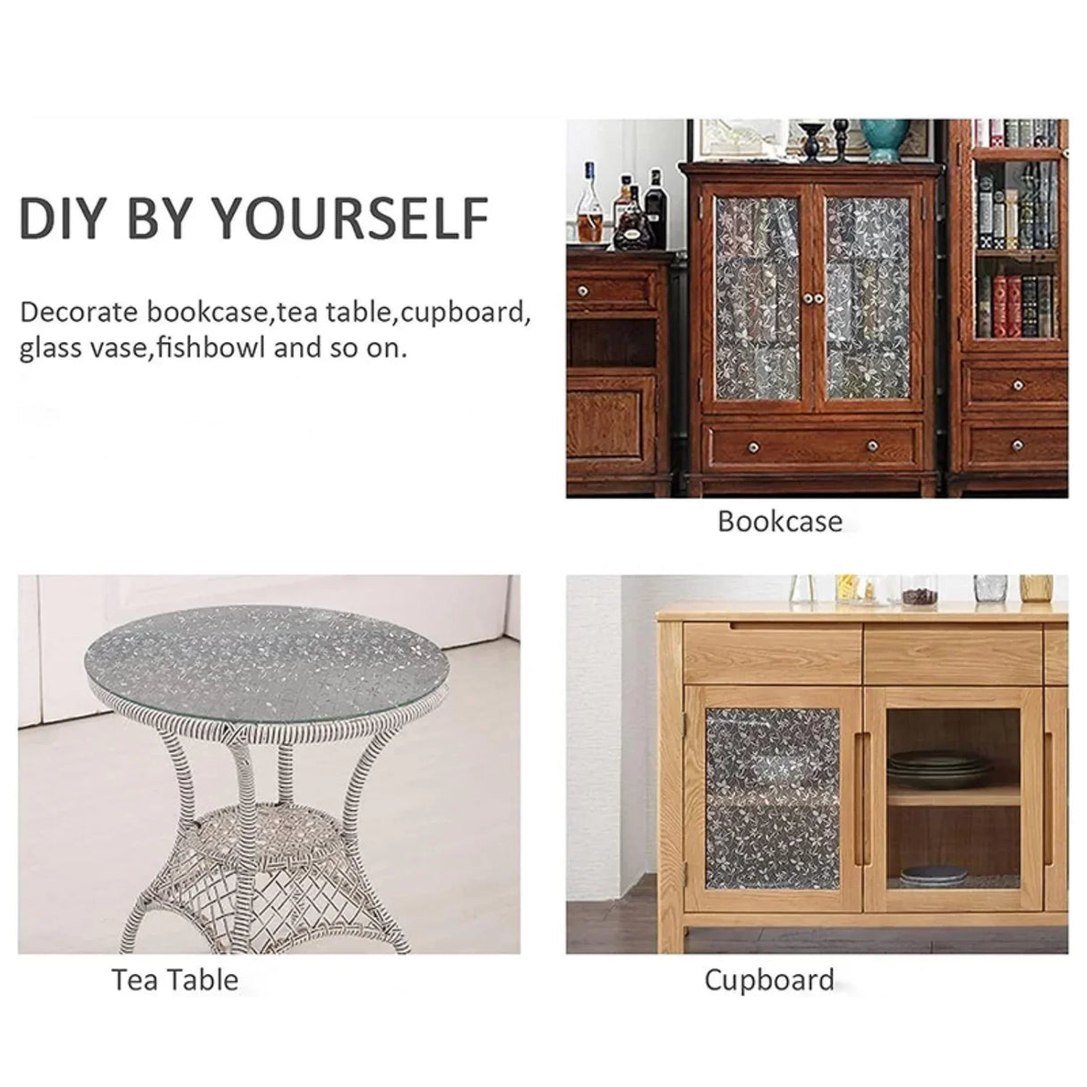 Privacy Window Film Rainbow Window Cling 3D Decorative Window Vinyl Stained Glass Window Covering Non-Adhesive Film Sun UV