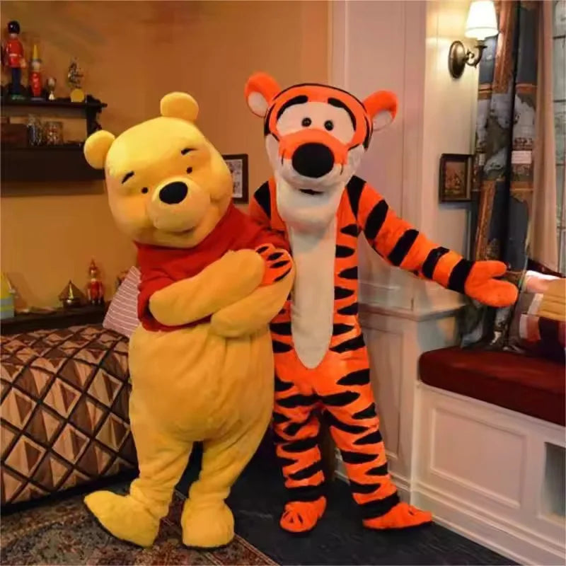 Pooh Bear And Tigger Mascot Costumes Cartoon Characters Adult Cosplay Carnival Event Party Advertising Show Clothes Gifts
