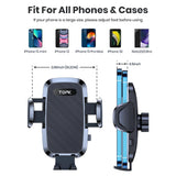 TOPK Car Phone Holder Universal Phone Mount for Car with Hook Clip Air Vent Car Mount 360° Rotation for Mobile Phones