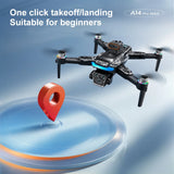 Lenovo A14 MAX Foldable RC Quadcopter 8K HD Three Camera Brushless Motor with Screen Remote Control Gesture Photography Gift Toy