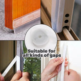 5M Silicone Self-Adhesive Door Weather Stripping Window Seal Strip Sealing Sticker Tape Door Draft Stopper Dustproof Insectproof