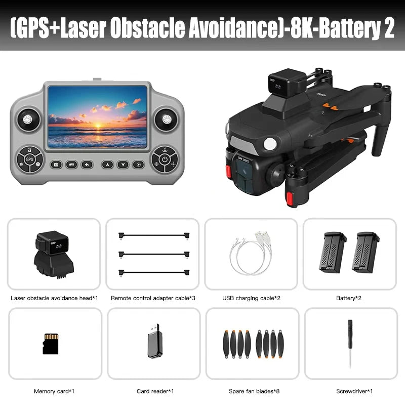Lenovo  A1R 3S Original 8K Drone 4K 5G GPS 360° Laser obstacle avoidance Brushless Foldable Quadcopter RC Distance 3KM Dron