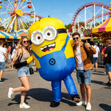 Cartoon Inflatable Overalls Robot Costume Mascot Parade Adult Character Cosplay Birthday Halloween Party Event Set