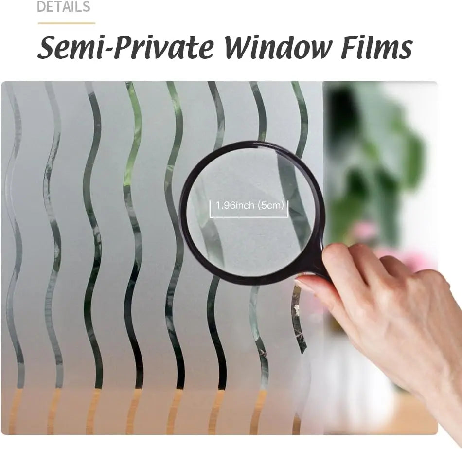 Window Film for Privacy and Light Protection Non Adhesive Removable Glass Covering Opaque  Vinyl Glass Film for Home Office