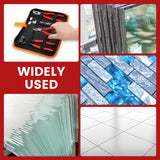 Heavy Duty Glass Cutting Tool Kit Glass Running Breaking Pliers and Class Cutters Tools Kit Wheeled Glass Tile Nippers