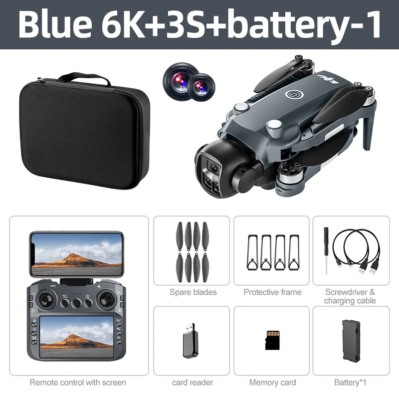 Lenovo V988 8K Professional 4K Drone HD Three Camera Obstacle Remote Control 5G WIFI Brushless Motor RC Quadcopter Toys New 2026